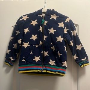 3/4 Mini Boden Star Sweatshirt